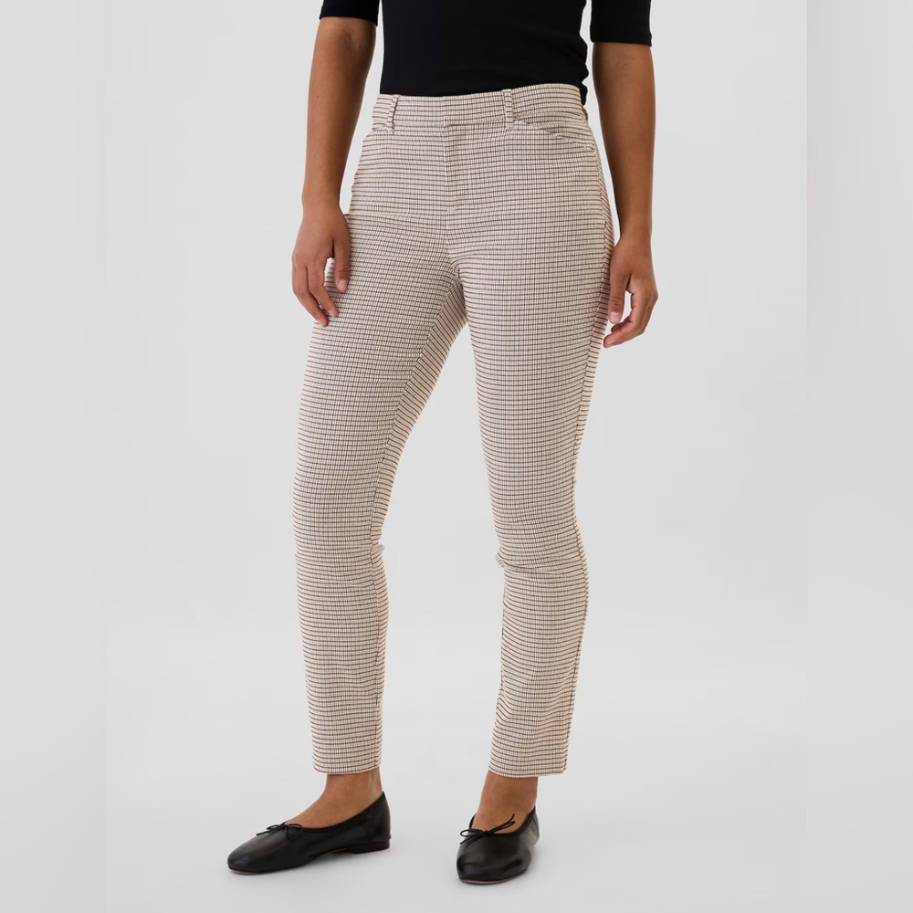 Gap Plaid Mid Rise Skinny Ankle Pants